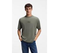 BOSS T-shirt in cotone intrecciato con grafica e logo - Style Te_Techno, 50559161 Grigio S