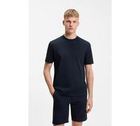 BOSS T-shirt in cotone intrecciato con logo ricamato - Style Te_interlock, 50554790 Blu scuro S