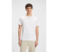 BOSS T-shirt in cotone slub con dettaglio logo - Style Tegood, 50508243 Bianco XXL