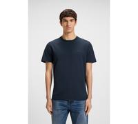 BOSS T-shirt in cotone slub con dettaglio logo - Style Tegood, 50508243 Blu scuro XL