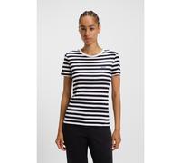BOSS T-shirt in cotone slub-yarn a righe orizzontali - Style C_Esla_Striped, 50504192 Righe blu L