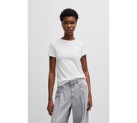 BOSS T-shirt in cotone slub-yarn con scollo rotondo - Style C_Esla, 50504201 Bianco S