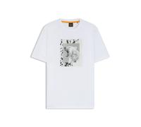 BOSS T-shirt in jersey di cotone con grafica animalier - Style Te_lupo, 50554615 Bianco XL