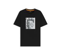 BOSS T-shirt in jersey di cotone con grafica animalier - Style Te_lupo, 50554615 Nero L