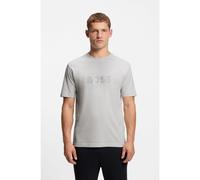 BOSS T-shirt in jersey di cotone con grafica con logo doppio - Style Tee DropNeedle, 50531271 Grigio chiaro L