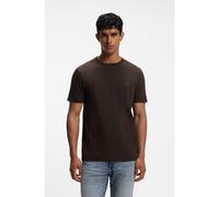 BOSS T-shirt in jersey di cotone con logo - Style Tegood, 50508243 Marrone scuro M
