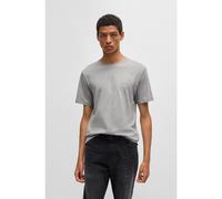 BOSS T-shirt in jersey di cotone con toppa con logo - Style Tales, 50508584 Grigio chiaro S