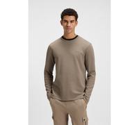BOSS T-shirt in misto cotone con lavorazione a nido d’ape - Style Tempesto, 50520725 Marrone L