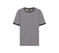 BOSS T-shirt in piqué di cotone con logo - Style H-Thompson 141, 50549210 Grigio S