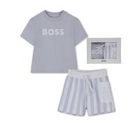 BOSS T-Shirt+Pantaloncini Baby Boys, Blu, blu, 12 mesi