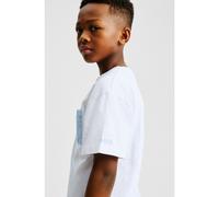 BOSS T-shirt per bambini con vestibilità morbida in cotone a righe e a tinta unita - Style J50720/10P06A, J50720 Celeste 114