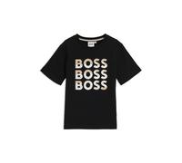 BOSS T-shirt per bambini in cotone con loghi stampati effetto sfumato - Style J52038/09B14A, J52038 Nero 162