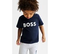 BOSS T-shirt per bambini in cotone con logo stampato - Style J05P12/10P02A, J05P12 Blu scuro 74