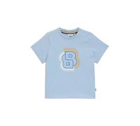 BOSS T-shirt per bambini in cotone con monogramma Double B - Style J52108/88703A, J52108 Celeste 81