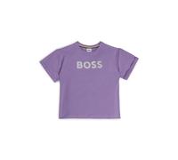 BOSS T-shirt per bambini in cotone elasticizzato con logo effetto metallizzato - Style J51114/09B14A, J51114 Lilla 102