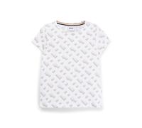 BOSS T-shirt per bambini in cotone elasticizzato con motivo con monogramma - Style J50637/10P04A, J50637 Bianco 114
