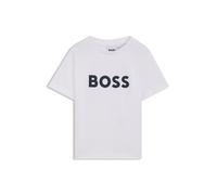 BOSS T-shirt per bambini in jersey di cotone con logo a contrasto - Style J25P24/09B04A, J25P24 Bianco 126