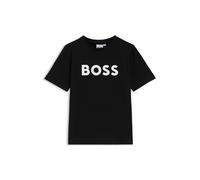 BOSS T-shirt per bambini in jersey di cotone con logo a contrasto - Style J25P24/09B04A, J25P24 Nero 102