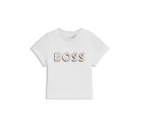 BOSS T-shirt per neonati in cotone elasticizzato con grafica con logo - Style J52198/26912M, J52198 Bianco 71