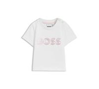 BOSS T-shirt per neonati in cotone elasticizzato con logo lucido - Style J52181/10P12M, J52181 Bianco 54