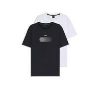 BOSS T-shirt regular fit di cotone elasticizzato in confezione da due - Style TS_Graphic Set CN, 50562600 Bianco / Blu scuro M
