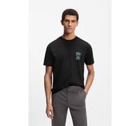 BOSS T-shirt regular fit in cotone con stampa grafica - Style Te_structure, 50554610 Nero M
