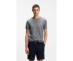 BOSS T-shirt regular fit in cotone e lino - Style H-Thompson 235, 50559163 Blu scuro S