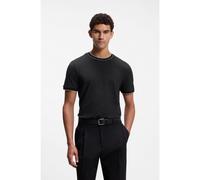 BOSS T-shirt regular fit in cotone lavorato con particolari a contrasto - Style H-Thompson 81, 50565742 Nero S