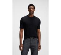 BOSS T-shirt regular fit in jersey di cotone con colletto a coste - Style Thompson 02, 50468972 Nero L