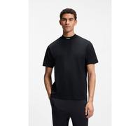 BOSS T-shirt relaxed fit in cotone elasticizzato con collo a lupetto - Style Tee Collar, 50562120 Blu scuro S