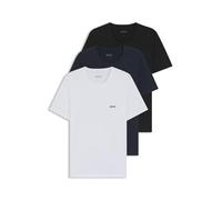 BOSS T-shirt in cotone con logo ricamato in confezione da tre - Style TShirt RN 3P Classic, 50475284 Nero / Bianco / Blu XL
