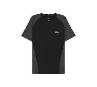 BOSS T-shirt slim fit in jersey mesh con inserti a contrasto - Style TS_TOC Matchball, 50549511 Nero / Grigio XXXL