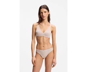 BOSS Tanga con rifiniture in pizzo - Style THONG_B LACE, 50566686 Beige chiaro XS
