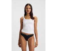 BOSS Tanga in cotone elasticizzato in confezione da tre - Style 3P THONG, 50510030 Nero L
