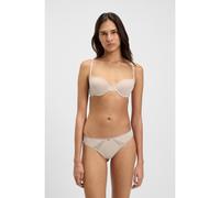 BOSS Tanga in microfibra con inserti in pizzo - Style THONG_B.PURE, 50545055 Beige chiaro M