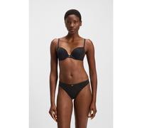 BOSS Tanga in microfibra con inserti in pizzo - Style THONG_B.PURE, 50545055 Nero S