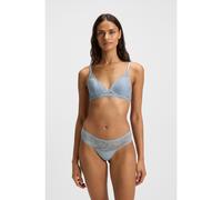 BOSS Tanga in microfibra con pizzo peonia - Style THONG_ PEONY LACE, 50545044 Celeste S