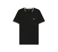 BOSS T-shirt in cotone elasticizzato con dettagli a righe e logo - Style Taul, 50521245 Nero XL