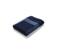 BOSS Telo da bagno in cotone con monogramma Double B - Style DOUBLEB Steel Bath sheet 090/150, BSHT-DOUBLEB Blu scuro ONESI