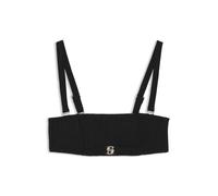 BOSS Top bikini a fascia plissé con monogramma Double B - Style BANDEAU_DOUBLE B, 50561325 Nero XS