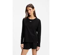 BOSS Top del pigiama in cotone elasticizzato con logo stampato - Style CI_LS-Shirt, 50510326 Nero L