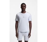 BOSS Top del pigiama in cotone elasticizzato con nastro a righe tipiche del marchio - Style Unique T-Shirt, 50545930 Luce viola S
