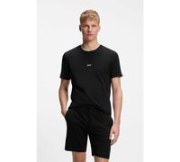BOSS Top del pigiama in cotone elasticizzato con nastro a righe tipiche del marchio - Style Unique T-Shirt, 50545930 Nero S