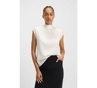 BOSS Top in seta elasticizzata con collo a lupetto - Style Bidriz, 50554459 Bianco 40