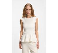 BOSS Top senza maniche con orlo peplum - Style Fillo, 50557136 Bianco XS