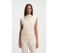 BOSS Top senza maniche in cashmere con toppe sulle spalle - Style Futrani, 50548506 Bianco XXL