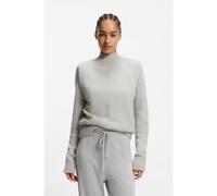 BOSS Top senza maniche in cashmere con toppe sulle spalle - Style Futrani, 50548506 Grigio chiaro S