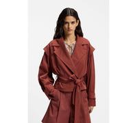 BOSS Trench corto con cintura - Style C_Jophelia, 50556385 Rosso scuro 46