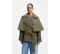 BOSS Trench idrorepellente con cintura - Style C_Calisetta, 50563248 Verde 38