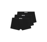 BOSS Boxer corti in cotone elasticizzato con elastico in vita con logo in confezione da tre - Style Trunk 3P BOSS ONE, 50544263 Nero XL